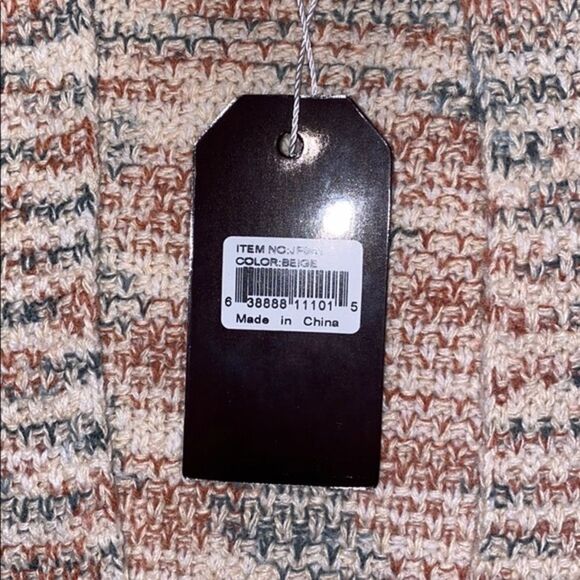 Janice Apparel bubble sleeve neutral melange long line cardigan | Sz M, NWT - Picture 3 of 12